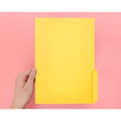 SUBCARPETA CARTULINA LIDERPAPEL A4 PESTAÑA INFERIOR 240G/M2 COLOR AMARILLO