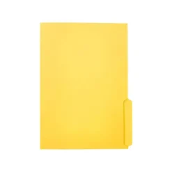 SUBCARPETA CARTULINA LIDERPAPEL FOLIO PESTAÑA INFERIOR 240G/M2 COLOR AMARILLO
