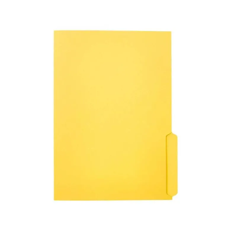 SUBCARPETA CARTULINA LIDERPAPEL FOLIO PESTAÑA INFERIOR 240G/M2 COLOR AMARILLO