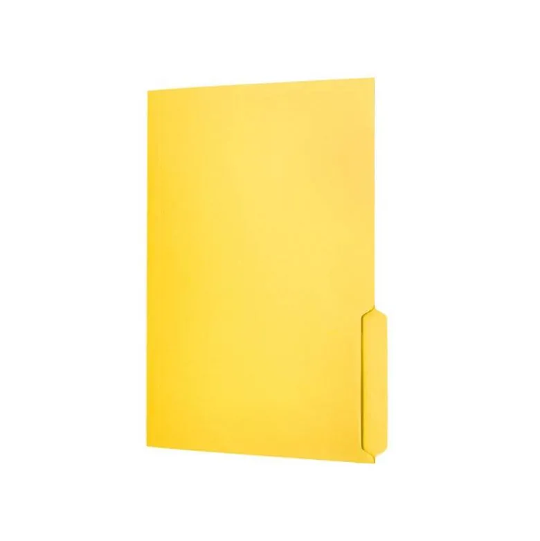 SUBCARPETA CARTULINA LIDERPAPEL FOLIO PESTAÑA INFERIOR 240G/M2 COLOR AMARILLO
