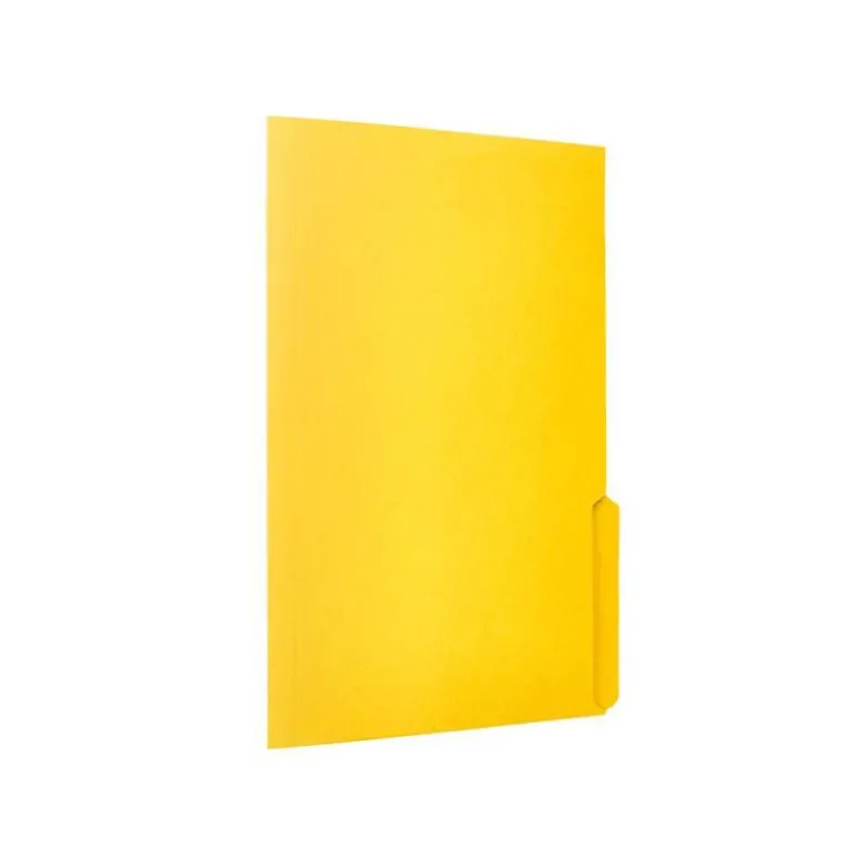 SUBCARPETA CARTULINA LIDERPAPEL FOLIO PESTAÑA INFERIOR 240G/M2 COLOR AMARILLO