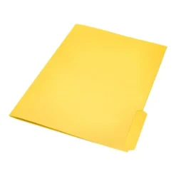 SUBCARPETA CARTULINA LIDERPAPEL FOLIO PESTAÑA INFERIOR 240G/M2 COLOR AMARILLO