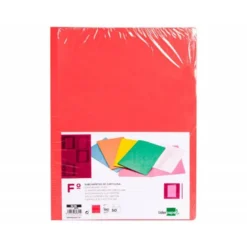 Subcarpeta de cartulina Liderpapel Tamaño folio Rojo pastel 180g/m2