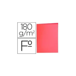 Subcarpeta de cartulina Liderpapel Tamaño folio Rojo pastel 180g/m2