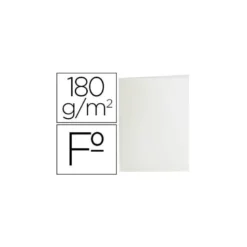 Subcarpeta de cartulina Liderpapel tamaño folio blanco 180g/m2