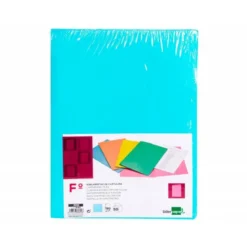 Subcarpeta de cartulina Liderpapel tamaño folio azul pastel 180g/m2