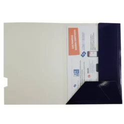 Subcarpeta Gio DIN A4 275 gr Plastificada con 2 solapas color Azul