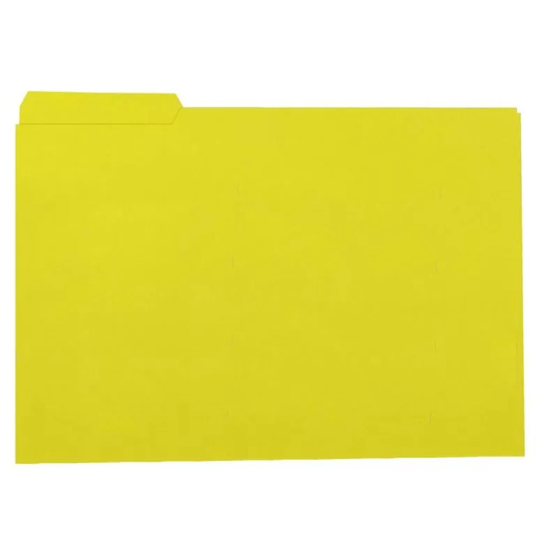 Subcarpeta cartulina color amarillo con pestaña izquierda