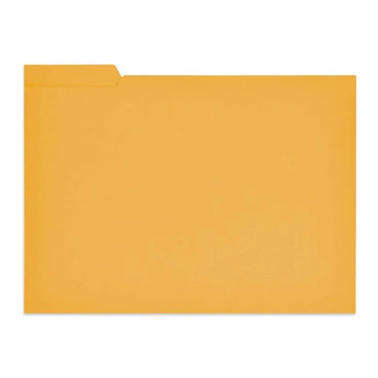 Subcarpeta cartulina color amarillo con pestaña izquierda
