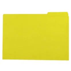 Subcarpeta cartulina color amarillo con pestaña derecha