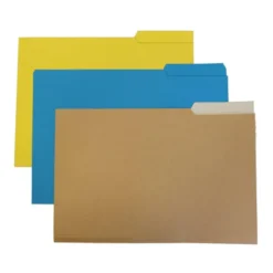 Subcarpeta cartulina color amarillo con pestaña derecha tamaño folio