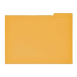 Subcarpeta cartulina color amarillo con pestaña derecha tamaño folio