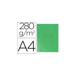Subcarpeta cartulina Exacompta A4 verde 280g/m2 reciclada 2 solapas interiores