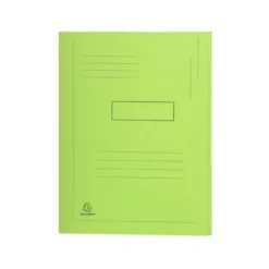 Subcarpeta cartulina Exacompta A4 verde 280g/m2 reciclada 2 solapas interiores