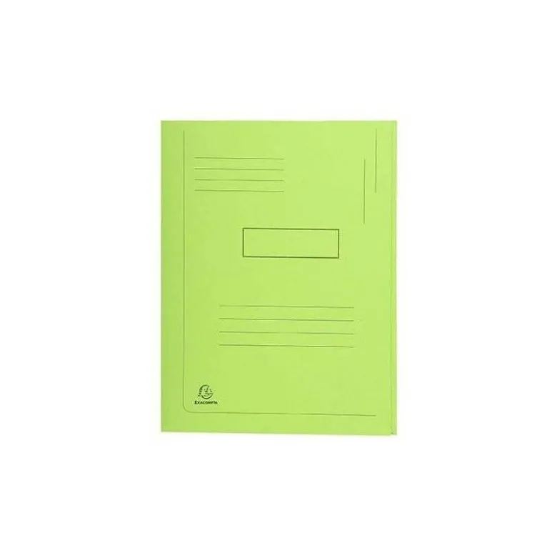 Subcarpeta cartulina Exacompta A4 verde 280g/m2 reciclada 2 solapas interiores