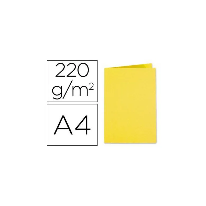 SUBCARPETA CARTULINA EXACOMPTA DIN A4 AMARILLO 220 GR