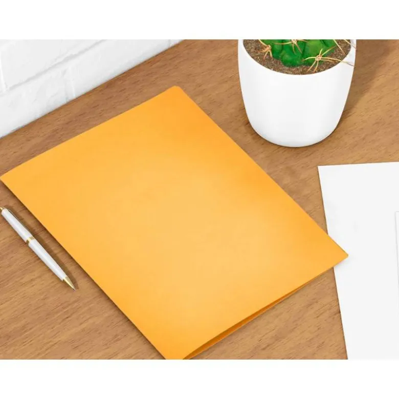 Subcarpeta cartulina folio Liderpapel color naranja