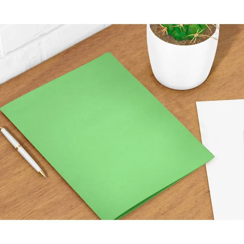 Subcarpeta cartulina folio Liderpapel color verde