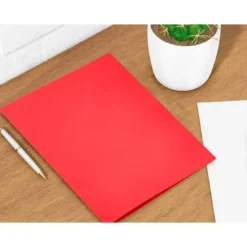 Subcarpeta cartulina folio Liderpapel color rojo