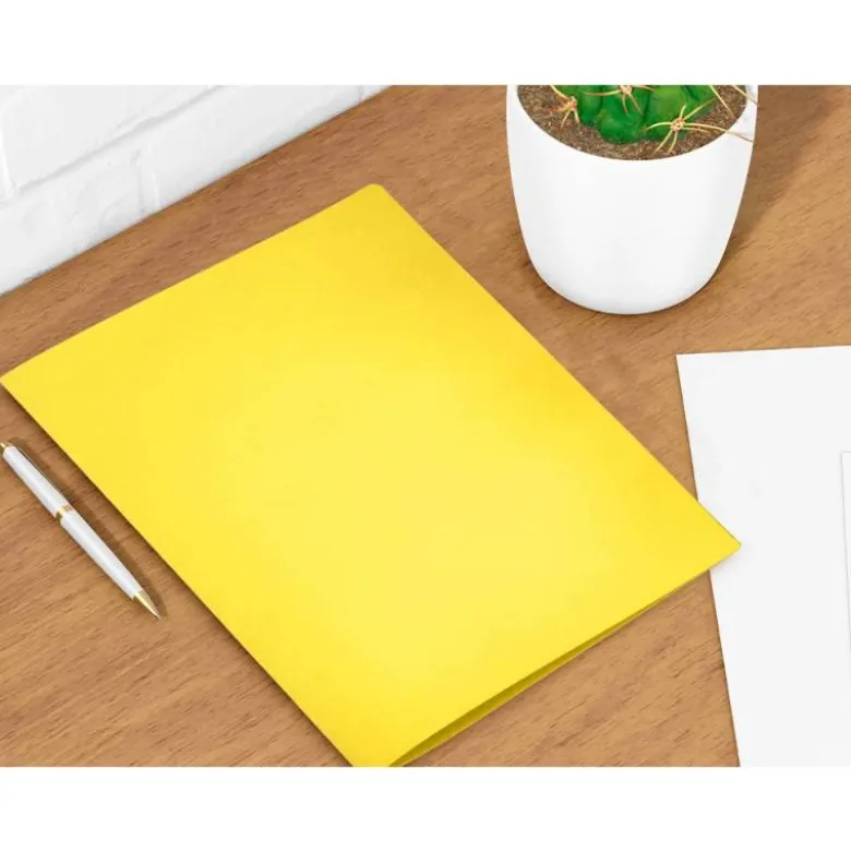 Subcarpeta cartulina folio Liderpapel color amarillo