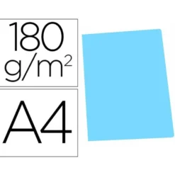 Subcarpeta cartulina gio din a4 celeste pastel 180 g/m2
