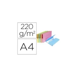 Subcarpeta Cartulina Lustrada DIN A4 Exacompta con bolsa Colores Surtidos 220 gr 50 unidades