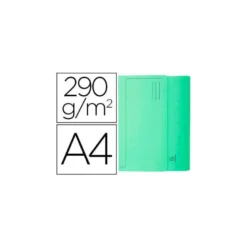 Subcarpeta Cartulina Reciclada DIN A4 Exacompta con bolsa Verde 290 gr
