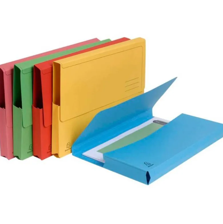 Subcarpeta Cartulina Reciclada DIN A4 Exacompta con bolsa Colores Surtidos 290 gr 50 unidades