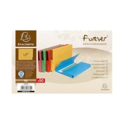 Subcarpeta Cartulina Reciclada DIN A4 Exacompta con bolsa Colores Surtidos 290 gr 50 unidades