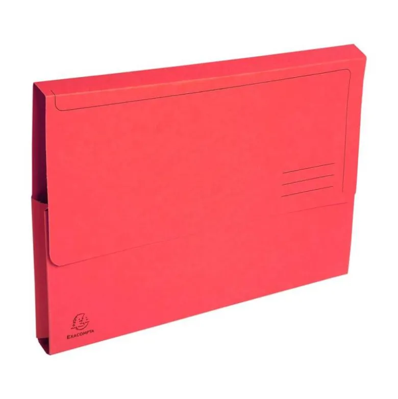 Subcarpeta Cartulina Reciclada DIN A4 Exacompta con bolsa Rojo 290 gr