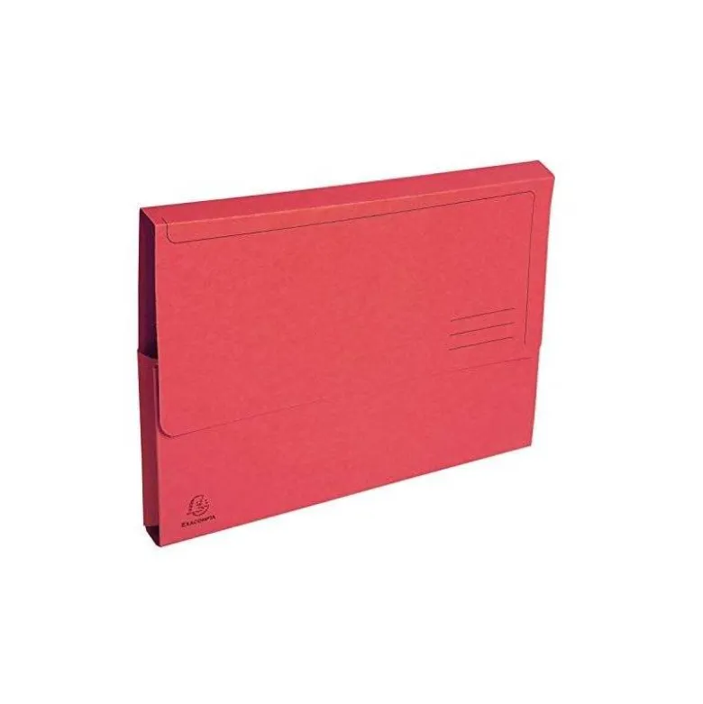 Subcarpeta Cartulina Reciclada DIN A4 Exacompta con bolsa Rojo 290 gr