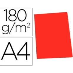 Subcarpeta de cartulina Gio Din A4 rojo pastel 180 g/m2