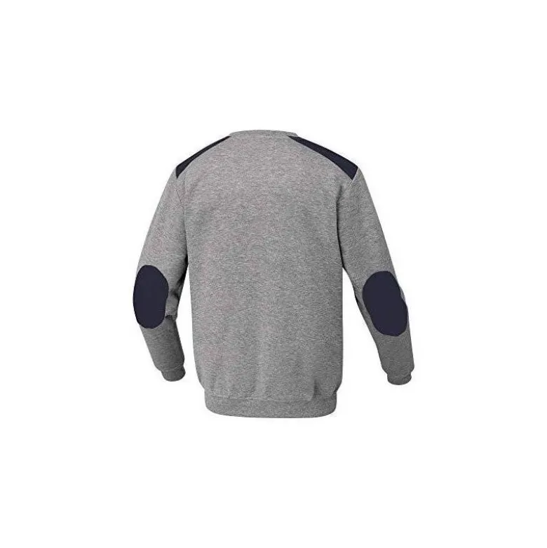 SUDADERA DELTAPLUS SWEAT OLINO CON REFUERZO EN ESPALDA Y CODOS GRIS TALLA XXL