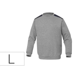 SUDADERA DELTAPLUS SWEAT OLINO CON REFUERZO EN ESPALDA Y CODOS GRIS TALLA L