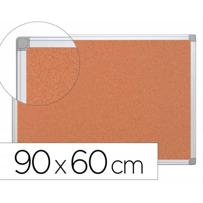 Tablero de corcho mural con marco de aluminio Q-Connect