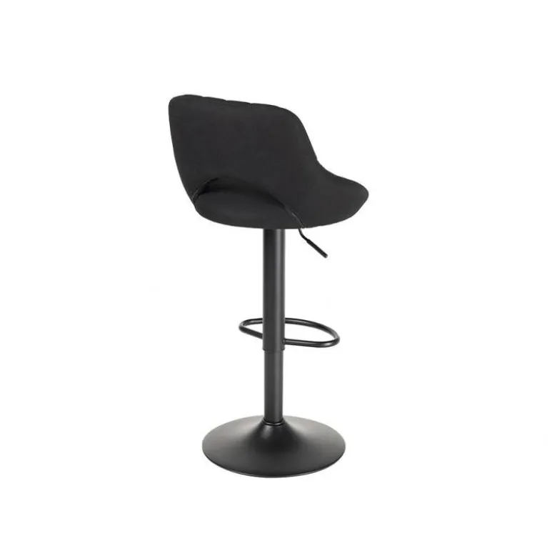 TABURETE ALTO ROCADA CON ASIENTO Y RESPALDO BAJO TAPIZADO TELA IGNIFUGA BASE METALICA CON REPOSAPIES COLOR