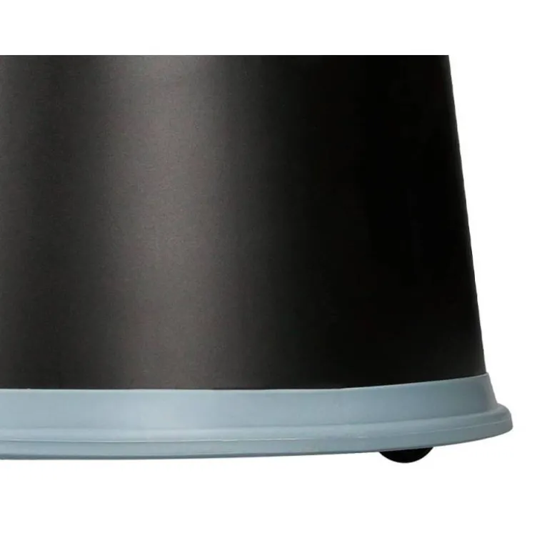 Taburete q-connect ruedas retractiles tres ruedas dos niveles negro