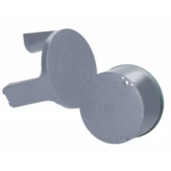 Taburete q-connect ruedas retractiles tres ruedas dos niveles color gris