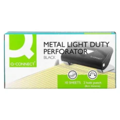 TALADRADOR Q-CONNECT KF14214 NEGRO ABERTURA 1 MM CAPACIDAD 10 HOJAS