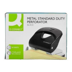 TALADRADOR Q-CONNECT KF14220 NEGRO ABERTURA 2,7 MM CAPACIDAD 30 HOJAS