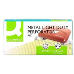 TALADRADOR Q-CONNECT KF14216 ROJO ABERTURA 1 MM CAPACIDAD 10 HOJAS