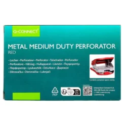 TALADRADOR Q-CONNECT KF14219 ROJO ABERTURA 2 MM CAPACIDAD 20 HOJAS