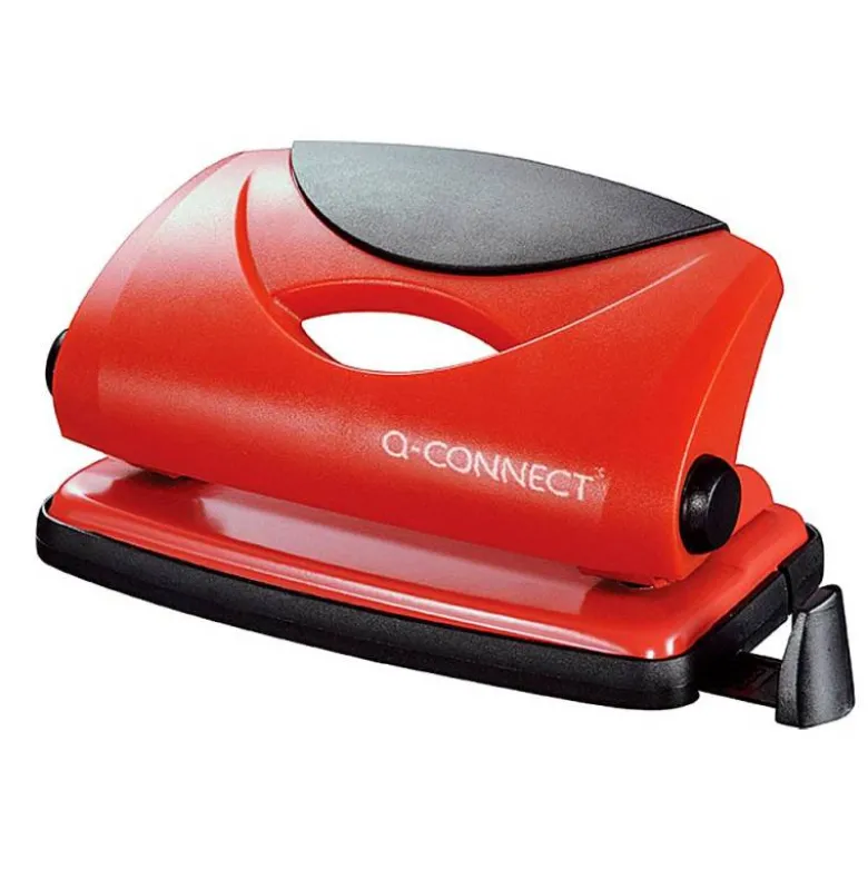 Taladrador q-connect kf02154 rojo abertura 1 mm capacidad 10 hojas.