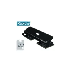 Taladrador Rapid FC20/4 negro capacidad para 20 hojas