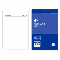 Talonario liderpapel camarero 8º original y copia t231 papel autocopiante