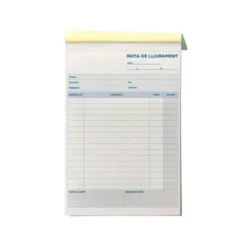 Talonario liderpapel entregas cuarto original y copia t226 texto en catalan.