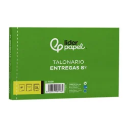 Talonario liderpapel entregas 8º original y copia t228 apaisado 100 hojas (50 juegos duplicado)