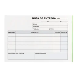 Talonario liderpapel entregas 8º original y copia t228 apaisado 100 hojas (50 juegos duplicado)