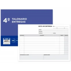 Talonario liderpapel entregas cuarto original t129 apaisado