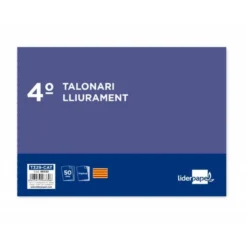 Talonario liderpapel entregas cuarto original y 2 copias t329 apaisado texto en catalan